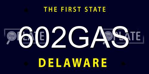 602GAS Delaware License Plate