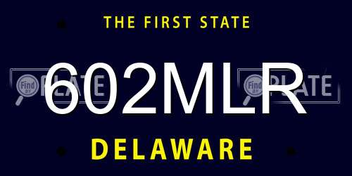 602MLR Delaware License Plate