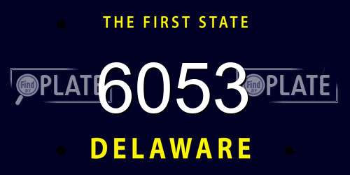 6053 Delaware License Plate