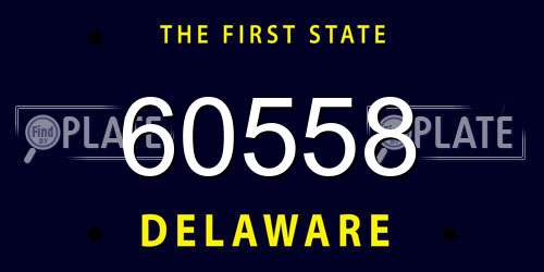 60558 Delaware License Plate