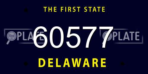 60577 Delaware License Plate