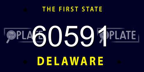 60591 Delaware License Plate