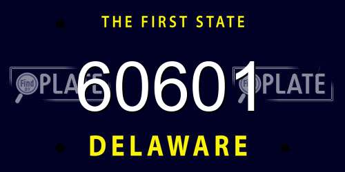 60601 Delaware License Plate