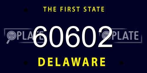 60602 Delaware License Plate