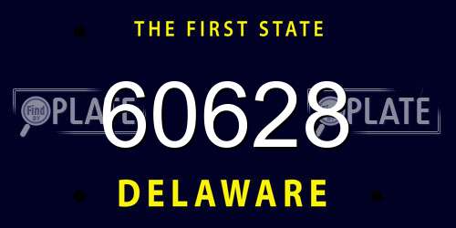 60628 Delaware License Plate