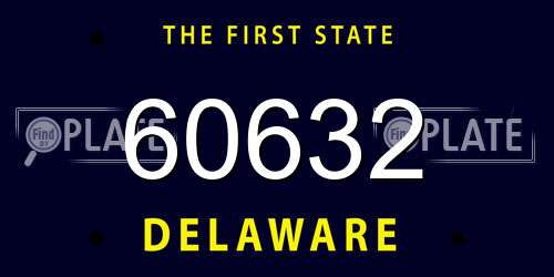 60632 Delaware License Plate