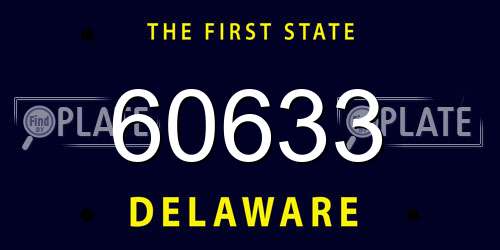 60633 Delaware License Plate