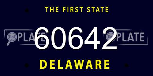 60642 Delaware License Plate