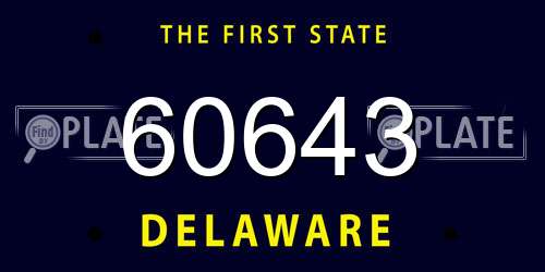 60643 Delaware License Plate