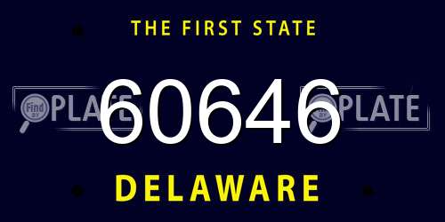 60646 Delaware License Plate