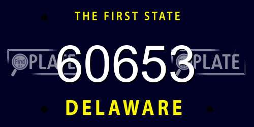 60653 Delaware License Plate