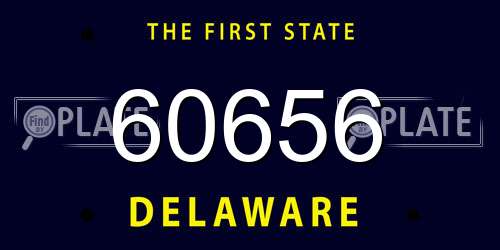 60656 Delaware License Plate