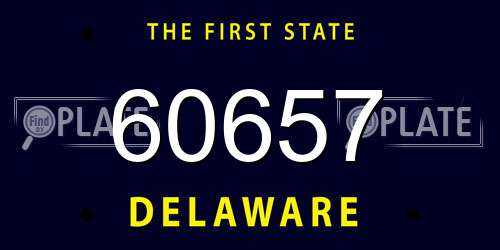 60657 Delaware License Plate