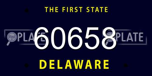 60658 Delaware License Plate