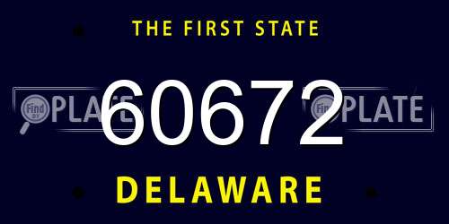 60672 Delaware License Plate