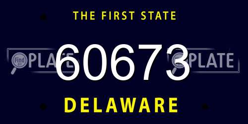 60673 Delaware License Plate