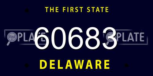 60683 Delaware License Plate