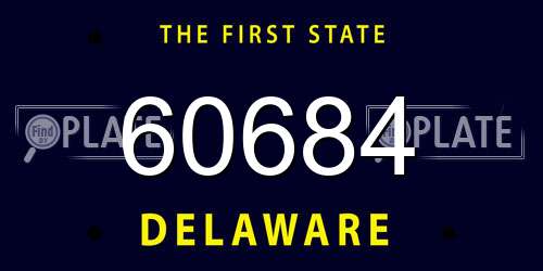 60684 Delaware License Plate