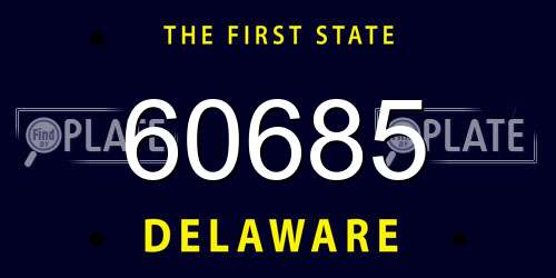 60685 Delaware License Plate