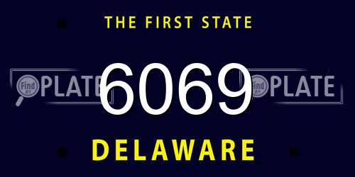 6069 Delaware License Plate