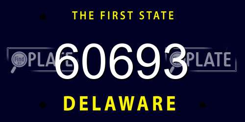 60693 Delaware License Plate