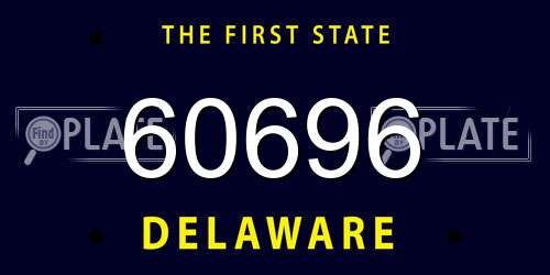 60696 Delaware License Plate