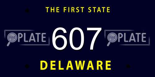607 Delaware License Plate