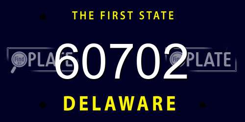 60702 Delaware License Plate