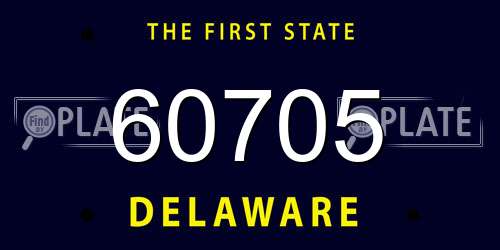 60705 Delaware License Plate