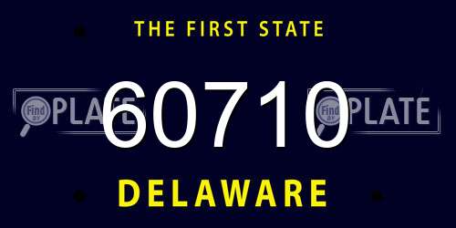 60710 Delaware License Plate