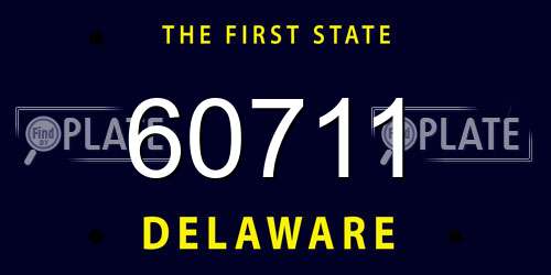 60711 Delaware License Plate