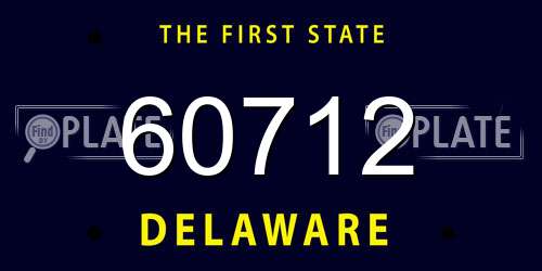 60712 Delaware License Plate