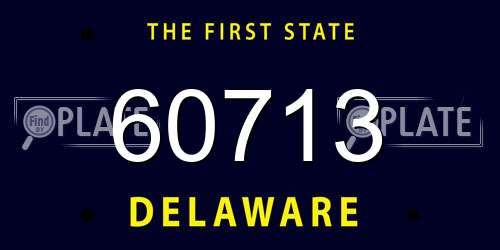 60713 Delaware License Plate