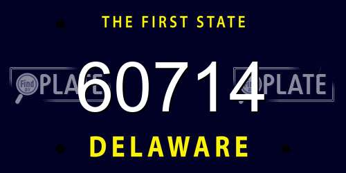 60714 Delaware License Plate