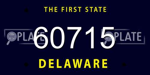 60715 Delaware License Plate
