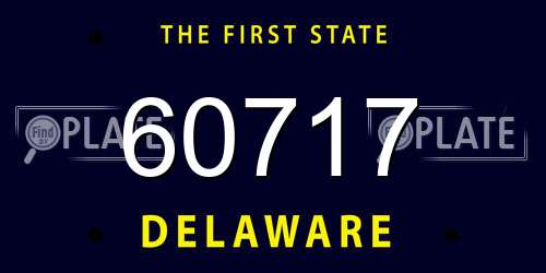 60717 Delaware License Plate