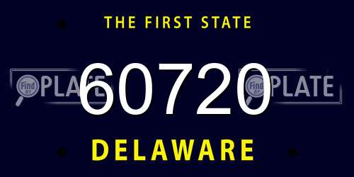 60720 Delaware License Plate