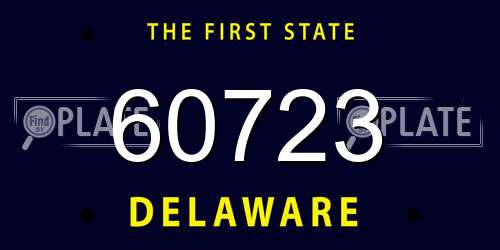 60723 Delaware License Plate