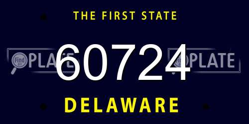 60724 Delaware License Plate