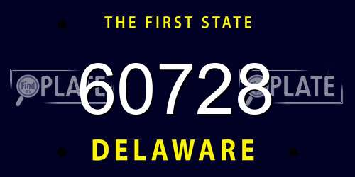 60728 Delaware License Plate