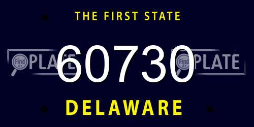 60730 Delaware License Plate