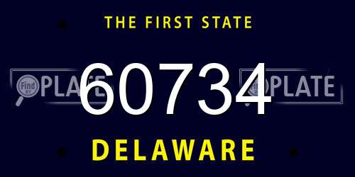 60734 Delaware License Plate