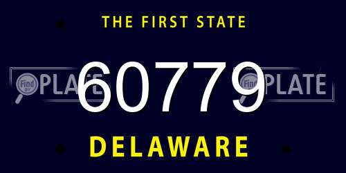 60779 Delaware License Plate