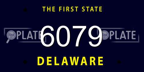 6079 Delaware License Plate