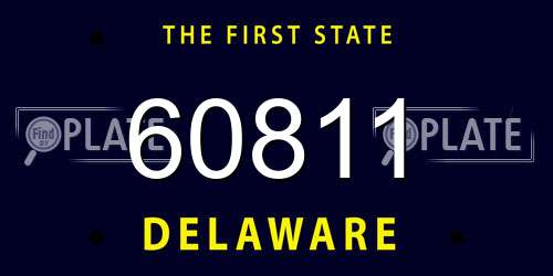 60811 Delaware License Plate