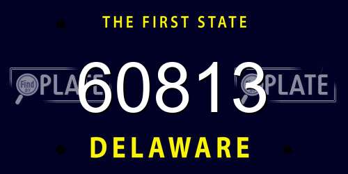 60813 Delaware License Plate