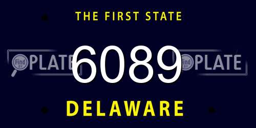 6089 Delaware License Plate