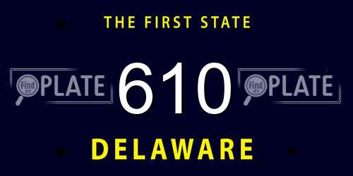 610 Delaware License Plate