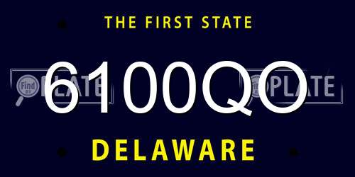 6100QO Delaware License Plate