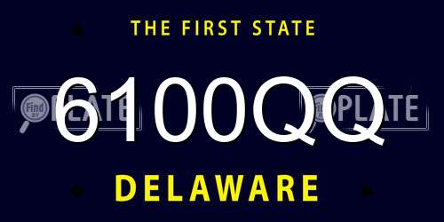 6100QQ Delaware License Plate